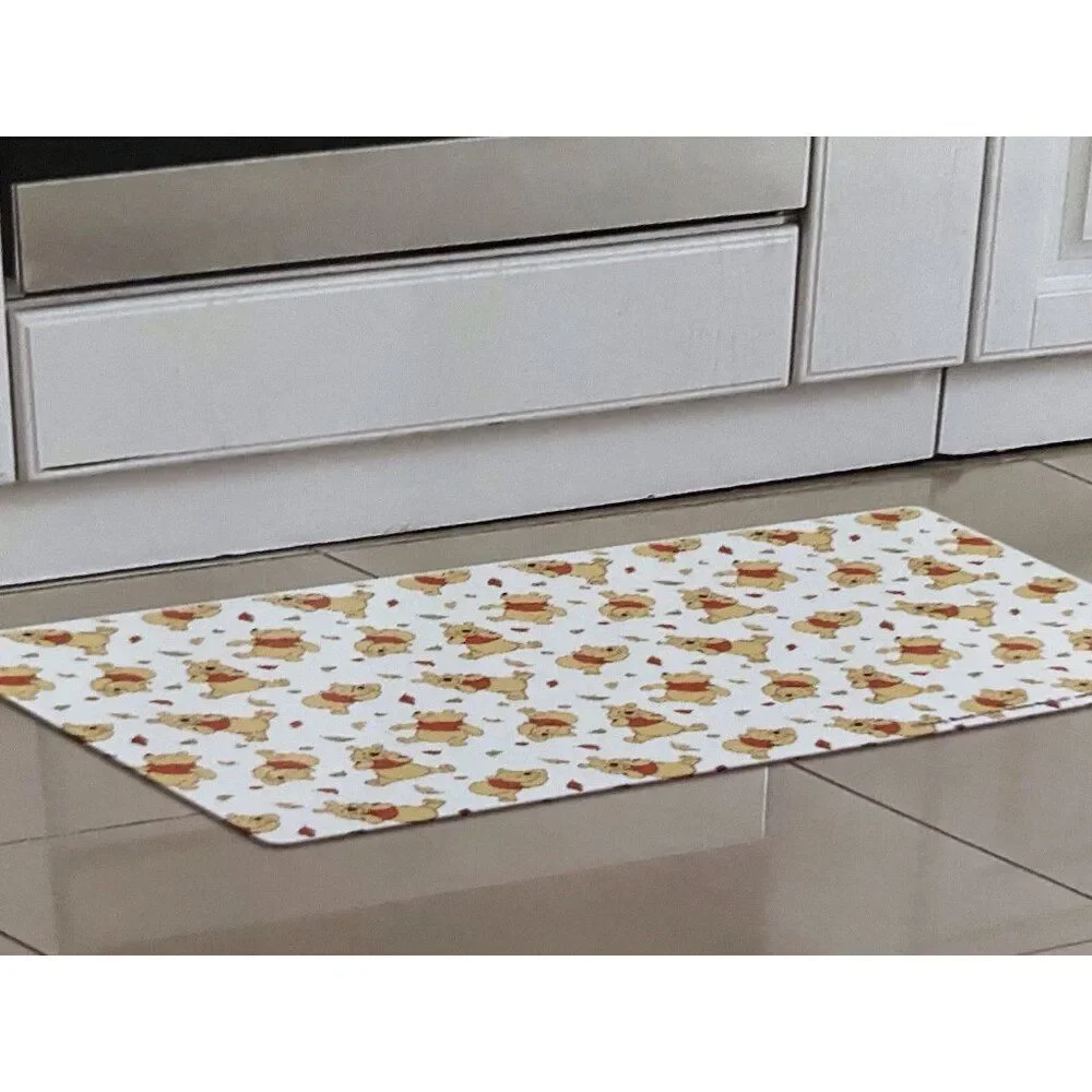 Disney Winnie The Pooh Fall Autumn Leaves Anti Fatigue Kitchen Mat 18 X‎ 30” NEW